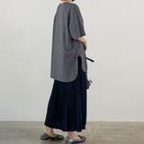 ダークグレー | トレンドのゆるかわコーデに！サイドスリット半袖ビッグTシャツ カジュアル シンプル | maison de LATIR