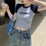 バイカラーショート丈Tシャツ Tシャツ ショート丈 | maison de LATIR | 詳細画像5