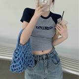 バイカラーショート丈Tシャツ Tシャツ ショート丈 | maison de LATIR | 詳細画像7
