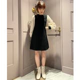 ブラック | シャイニースリーブミニニットワンピ | MAJESTIC LEGON