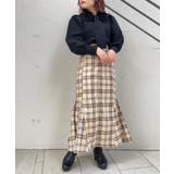 ベージュ柄 | クラシカルハイウエストスカート | MAJESTIC LEGON 