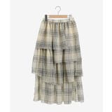 アイボリー柄 | アシメティアードスカート | MAJESTIC LEGON 