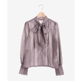 パープル柄 | クラシカルボウタイブラウス | MAJESTIC LEGON 