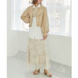 ベージュ | シャツsetショートスリットニット | MAJESTIC LEGON 