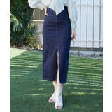 ネイビー | ストレッチタイトスカート | MAJESTIC LEGON 