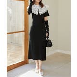 ブラック | レースカラーマルチwayニットワンピ | MAJESTIC LEGON 