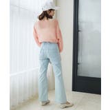 サックス | 美脚フレアデニムパンツ | MAJESTIC LEGON 