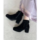 ブラック | サイドレースアップブーツ | MAJESTIC LEGON