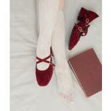 ボルドー | レディギャザーストラップパンプス | MAJESTIC LEGON 