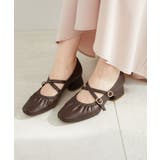 Ｄ／ブラウン | レディギャザーストラップパンプス | MAJESTIC LEGON 