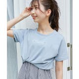 ブルー | リボンモチーフTシャツ | MAJESTIC LEGON