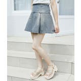 ブルー柄 | ボックスプリーツミニスカパン | MAJESTIC LEGON 