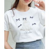 ブラック柄 | プチリボンネコTシャツ | MAJESTIC LEGON
