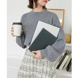 グレー | ボリュームスリーブニット | MAJESTIC LEGON