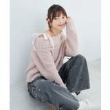 ピンク | ◎レースリボンオフショルニット | MAJESTIC LEGON 