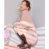 ピンクベージュ | ケーブルニットセットミニワンピ | MAJESTIC LEGON 