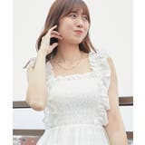 フリルショルダーレースアップワンピ | MAJESTIC LEGON  | 詳細画像14 