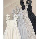 アイボリー | フリルショルダーレースアップワンピ | MAJESTIC LEGON 