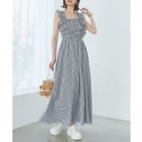 ブラックベース | フリルショルダーレースアップワンピ | MAJESTIC LEGON 