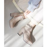 グレージュ | パールビジューバックルブーツ | MAJESTIC LEGON 