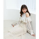 ベージュ | ウエストきゅっとフリルワンピース | MAJESTIC LEGON