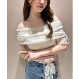 ∞ラメチュールオフショル半袖トップス | MAJESTIC LEGON  | 詳細画像1 