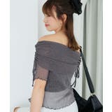 ∞ラメチュールオフショル半袖トップス | MAJESTIC LEGON  | 詳細画像29 