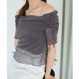 ∞ラメチュールオフショル半袖トップス | MAJESTIC LEGON  | 詳細画像30 