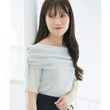 L／グレー | ∞ラメチュールオフショル半袖トップス | MAJESTIC LEGON 