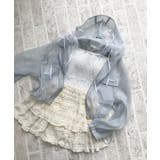 オフ/柄 | カップ付ダブルリボンキャミソール | MAJESTIC LEGON