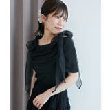 ブラック | 肩リボンオフショルカットトップス | MAJESTIC LEGON 