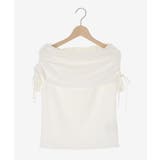 サイドドロストオフショルカットトップス | MAJESTIC LEGON  | 詳細画像34 