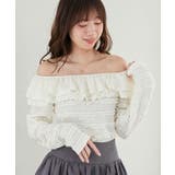 アイボリー | 前後2wayカットレースフリルトップス | MAJESTIC LEGON 