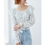 アイボリー柄 | 前後2wayカットレースフリルトップス | MAJESTIC LEGON 