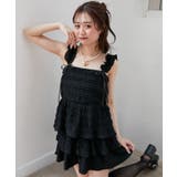 ブラック | カットレースリボンキャミソール | MAJESTIC LEGON 