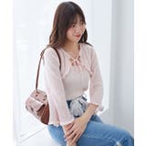 ピンク | デコルテオープンメッシュニット | MAJESTIC LEGON 