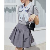 グレー | リボンセットドッキング半袖ニット | MAJESTIC LEGON