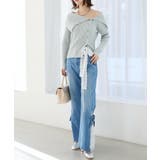 ビッグカラーボタンオフショルニット | MAJESTIC LEGON  | 詳細画像18 