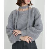 グレー | チョーカー付きプードルニット | MAJESTIC LEGON 