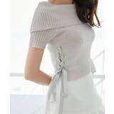 レースアップオフショルニット | MAJESTIC LEGON  | 詳細画像26 