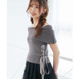 レースアップオフショルニット | MAJESTIC LEGON  | 詳細画像31 