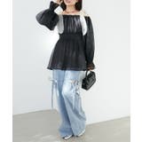 ショルダーリボンオフショルチュニック | MAJESTIC LEGON  | 詳細画像28 