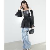 ショルダーリボンオフショルチュニック | MAJESTIC LEGON  | 詳細画像29 