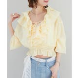 フロントリボンシアーフリルブラウス | MAJESTIC LEGON  | 詳細画像12 