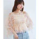 ピンクベージュ | ◎2wayペプラムシアーブラウス | MAJESTIC LEGON