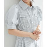 オフ／柄 | サイドレースアップシャツワンピース | MAJESTIC LEGON 