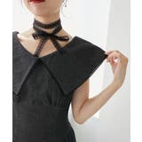 ブラック | チョーカーセットビッグカラーワンピース | MAJESTIC LEGON 