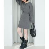 Ｃ／グレー | ケーブルショートカーデセットワンピ | MAJESTIC LEGON 