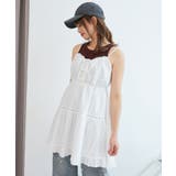 アイボリー | レースアップフレアキャミワンピ | MAJESTIC LEGON 