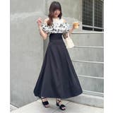 ウエストきゅっとフリルフレアワンピ | MAJESTIC LEGON  | 詳細画像1 